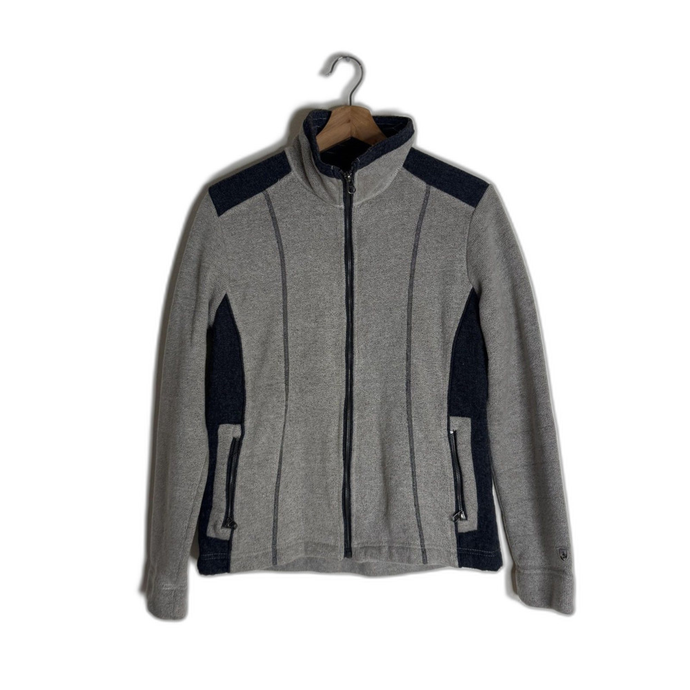 Kuhl Alpaca Fleece Jacket Womens Medium Gray Full Zip Outdoor Performance M